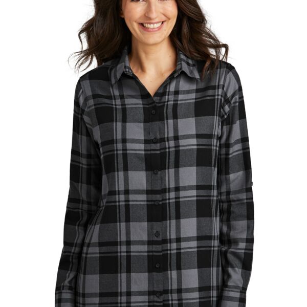 Ladies Plaid Flannel Tunic Thumbnail